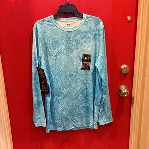 Realtree Men's Light Blue Patterned Long Sleeve Tee